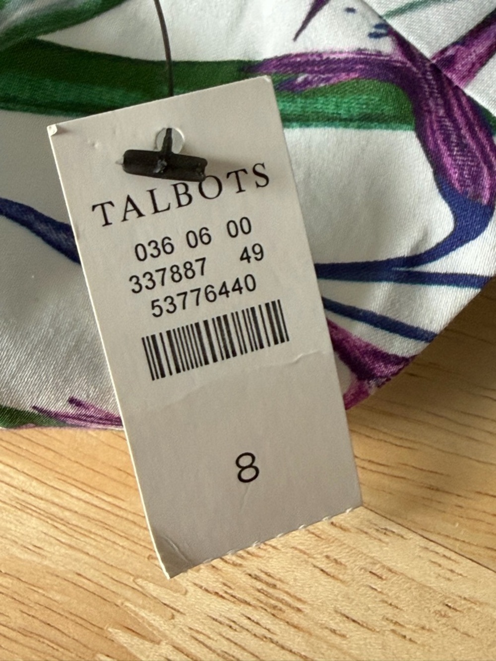 New! Talbots White Sateen Botanical Gardens Sheath Dress Size 8 54929 - Picture 11 of 13